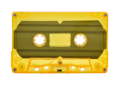 Transparent Yellow Cassette Shell Tab Out